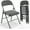 Grey, variant on XgoodX 4 Pack Folding Chairs with Padded Seats, Metal Frame with Fabric Seat & Back, Capacity 350 lbs-Khaki