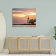 thumbnail image 2 of Nautical Lighthouse Sunset Horizon Coastal Photograph Gallery Wrapped Canvas Print Wall Art, 2 of 7