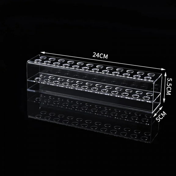 Clear 24 Slots Acrylic Eyeliner Lip Liner Pencil Holder Makeup Display Stand Organizer Makeup Brushes Shelf Cosmetic Storage Box