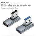 thumbnail image 3 of 90-Degree Type C To USB 3.0 Female Data Converter OTG Adapter 10Gbps Charging Converters Tablet U Disk Card Reader Blue, 3 of 9
