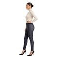 thumbnail image 2 of COUVER Women's Mid Rise Soft Knit Skinny Jeggings Charcoal M/L, 2 of 6