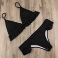 thumbnail image 5 of VerPetridure Bikini Sets for Women High Waisted Triangle Two Piece Swimsuits V Neck Twist Front Adjustable Spaghetti Straps Bathing Suit for Women, 5 of 9