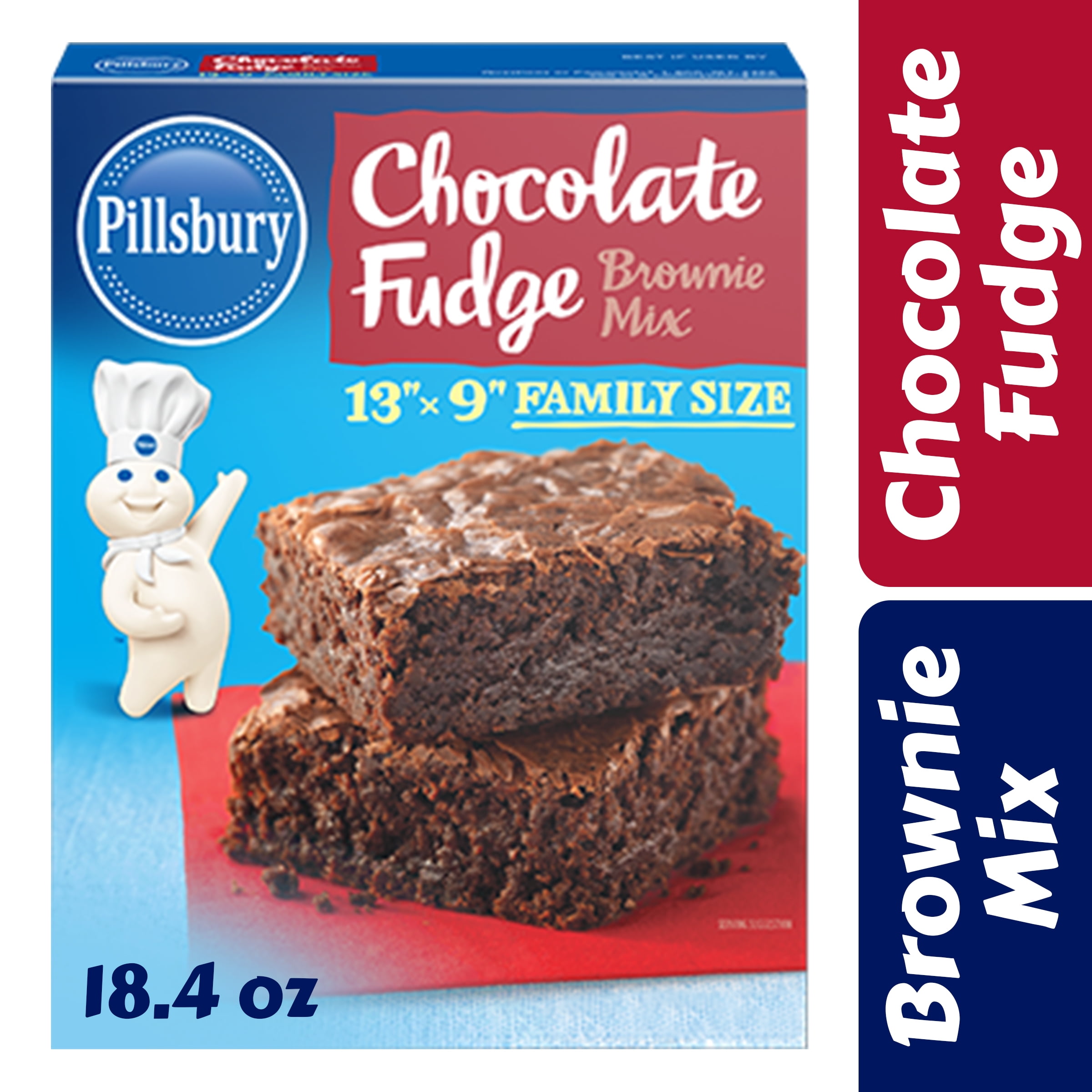 Pillsbury Family Size Chocolate Fudge Brownie Mix, 18.4 Oz Box
