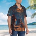 thumbnail image 3 of Fotbe Cowboy Boots Under Starry Sky Camisa Hawaiana para Hombre Unisex – Camisa Casual de Verano con Botones de Manga Corta de Algodón y Lino,XX-Large, 3 of 7