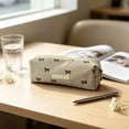 thumbnail image 6 of Celsvanis Pencil Case Large Capacity Pencil Pouch Pen Bag Embroidered Corduroy Stationery Organizer for Students Home Office Supplies, Beige, 6 of 7