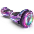 thumbnail image 1 of HOVERSTAR Bluetooth Hoverboard, LBW12A Color cromado o monopatín eléctrico de piel impresa con ruedas intermitentes LED, 1 of 5