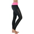 thumbnail image 4 of ToBeInStyle Women's Two Tone Mesh Panel Active Leggings, 4 of 5