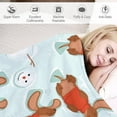 thumbnail image 3 of Happy Dog Dachshund Flannel Fleece Throw Blanket Christmas Snowman 50x60 Inches Soft Blanket for Couch,Cozy,Warm,Lightweight, 3 of 6