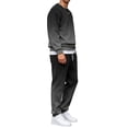 thumbnail image 4 of Mens Sweatsuits 2 Piece Casual Oversized Long Sleeve Sweatshirts And Gradient Print Sweatpants Outfits Athletic Sweatsuit, 4 of 5