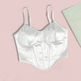 thumbnail image 2 of aidice Built in Bra Tanks for Women Sleeveless Satin Camisole Slim Cute Summer Fashion Homewear Bra Tanks, 2 of 3