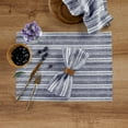 thumbnail image 4 of Solino Home Linen Napkins Set of 4 - 100% Pure Linen Chelsea Stripe Navy and White Cloth Dinner Napkins 20 x 20 Inch for Summer, Fall, Autumn - Handcrafted and Machine Washable, 4 of 6