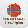 thumbnail image 4 of Inktastic I'm So Cute, I Must Be Norwegian Sunflower Boys or Girls Baby Bib, 4 of 4