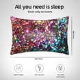 thumbnail image 4 of KLL Color Shiny Pattern Silk Pillowcase for Hair and Skin Standard Size 20"X 30" Soft Breathable Pillow Covers for Sleeping, 4 of 6