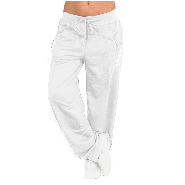 Yuyuzo Plus Size Sweatpants for Women Straight Leg Drawstring Low Waisted Lounge Pants Slacks Solid Color