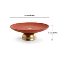 thumbnail image 2 of Ceramic Fruit Bowl, 8.98-Inch Large Decorative Bowls, Gold Base, Fruit Bowl for Kitchen Counter, Bread and Fruit Trays,Salad or Dessert Display Trays for Parties, 2 of 7