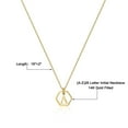 thumbnail image 6 of AUNOOL Gold Initial Necklaces for Women 14k Gold Plated&nbsp;Dainty Alphabet 26 Monogram Hexagon Letter Pendant Necklace for Women Jewelry, 6 of 6