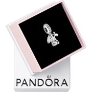 PANDORA Baby Teddy Bear Dangle Charm - Compatible with PANDORA Moments Bracelets - Jewelry for Women - Gift for Women in Your Life - Made with Sterling Silver & Cubic Zirconia, With Gift Box