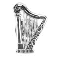 thumbnail image 1 of Broche de arpa pequeño ANGGREK elegante e innovador, 1 of 8