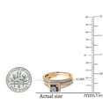 thumbnail image 5 of 1.35 Carat (ctw) 10K Rose Gold Princess Cut Black & Round White Diamond Ladies Split Shank Halo Style Bridal Engagement, 5 of 7