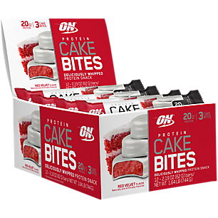 Optimum Nutrition Protein Cake Bites, Red Velvet Cake, 20g Protein, 12 Count