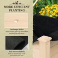thumbnail image 6 of Elevated Wooden Planter Box with Legs 34x18x30 Inches Self Draining Bed Liner for Vegetables Herbs Flowers Backyard Patio Balcony Natural, 6 of 7