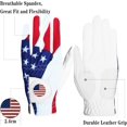 thumbnail image 2 of FINGER TEN Golf Gloves Men Left Hand Right Leather with Ball Marker Color Pack, Mens Golf Glove All Weather Grip, Fit Size Small Medium ML Large XL, 2 of 9