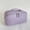 light purple, variant on Genuine Cowhide Leather Litchi Grain Cosmetic Case, Women's Top-handle Storage Bag, Travel Makeup Pouch