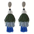 thumbnail image 2 of Pendientes con borlas de hilo Sunnimix gris, 2 of 8