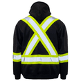 thumbnail image 3 of JORESTECH Hi-Vis Safety Full-Zip Hoodie, Two-Toned, ANSI Class 3 (Black, XL), 3 of 7