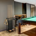 thumbnail image 4 of Billiard Cue Rack, Pool Stick Holder with Ball Storage and Drink Shelf, Metal Pool Cue Stand for Game Room, Bar, 4 of 5