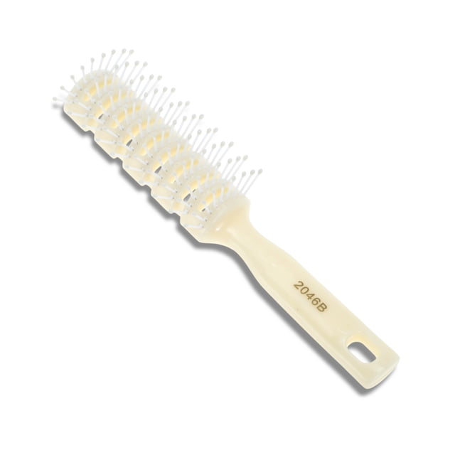 Cepillo Ventilado para Estilizar con Cerdas con Punta de Bola Cepillo Vent para Secar Cabello Mojado Corto Rizado o Lacio Cepillos para Cabello para Hombres y Mujeres Beige
