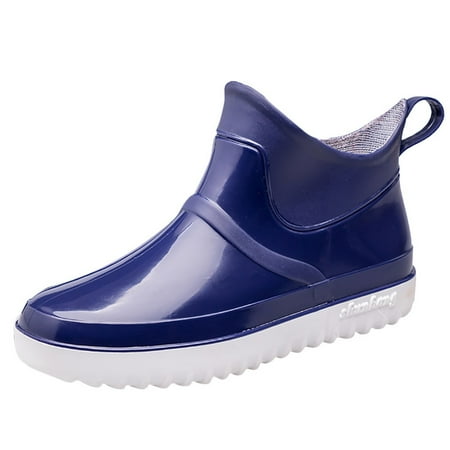 

Rdeuod Rain Boots Fashion Men Mesh Casual Sport Shoes Lace-Up Breathable Soft Bottom Sneakers
