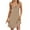 Khaki, variant on Casual Summer Dresses for Women Solid Color Slim Suspender With Adjustable Buckle V-neck Jumpsuit Long Skirt Fashion Beach Vacation Clothes