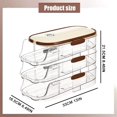 thumbnail image 3 of MOPOOR Automatically Rolling Egg Storage Container for Refrigerator,Egg Organizer for Fridge with Lid,Clear Plastic Dispenser, Tray & Box, 3 of 9