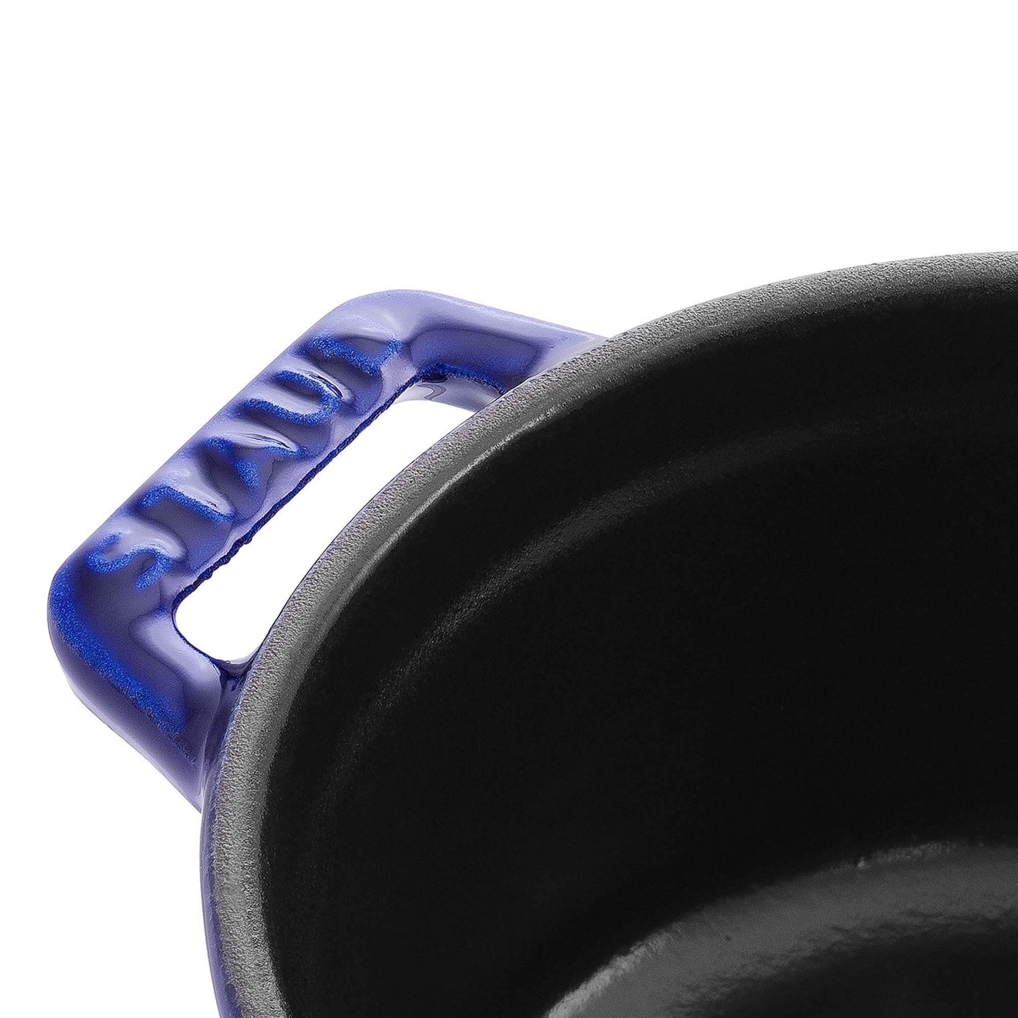 Staub 9 Qt. Cast Iron Round Dutch Oven in Dark Blue – Premium Home
