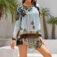 thumbnail image 1 of Robe d'Été à Palm Springs Col Carré Robe d'Été Douce Femme Élégante Imprimé Halter Palm Springs Mi-Longue, 1 of 5