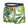 thumbnail image 2 of Balery Watercolor Green Tropical Men's Boxer Briefs, Soft and Breathable Cotton Underwear with nylon Waistband-Large, 2 of 9