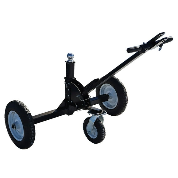 Tow Tuff Adjustable Steel 1000 Pound Heavy Duty Trailer Dolly, Black