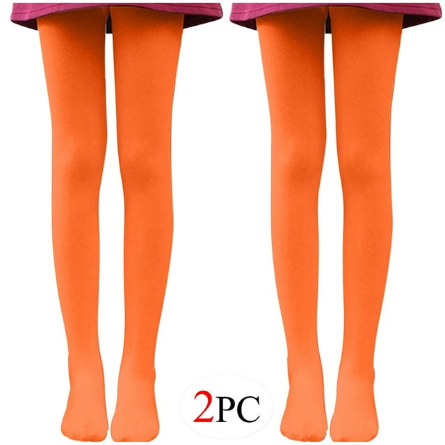 FAIWAD 2 Pcs Collants de Danse Ballet pour Filles Doux Opaques avec Pieds Extensibles Taille Haute Bas Colorés