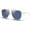 Gold Frame/Blue Lens, variant on Polarized Square Sunglasses for Women Men Retro Shades UV400 Classic Large Metal Sun Glasses