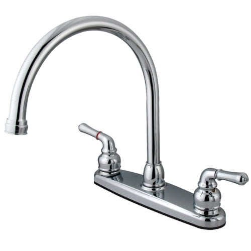 Kingston Brass GKB791SP Water Saving Magellan Centerset Kitchen Faucet with Matching Sprayer, Chrome