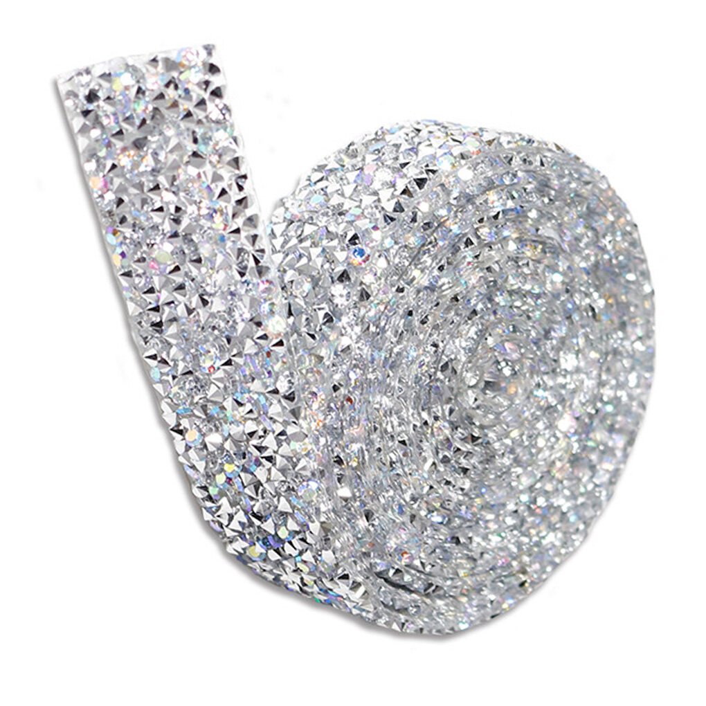 Langgg Bling Stickers Tape Trim Resin Crystal Decoration