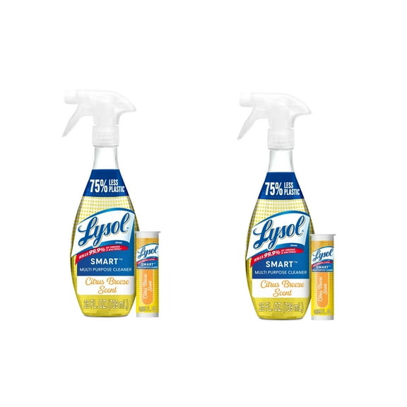 2 Pack Lysol Smart Multi-Purpose Cleaner - 1 1 Citrus Breeze Starter Kit