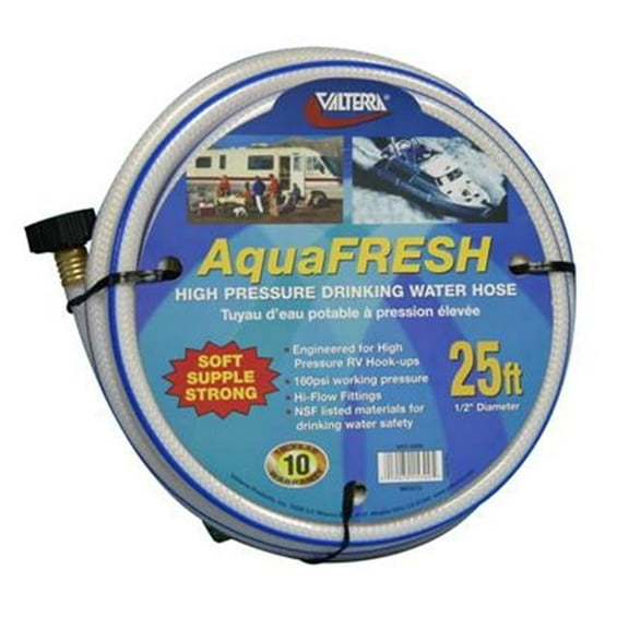 VALTERRA LLC W015300 Fresh Water Hose, White, 0.5 In. X 25 Ft.