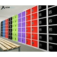 thumbnail image 4 of Adiroffice 6-Door Metal Storage Locker with Keys and Hangers, Black, 4 of 10