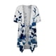 thumbnail image 3 of ICHUANYI Clearance Women Casual Printed Short Sleeve Cardigans Drape Open Front Lightweight Summer High Low Hem Tops(Blue, XXL) ICHUANYI WER2023081004533, 3 of 4