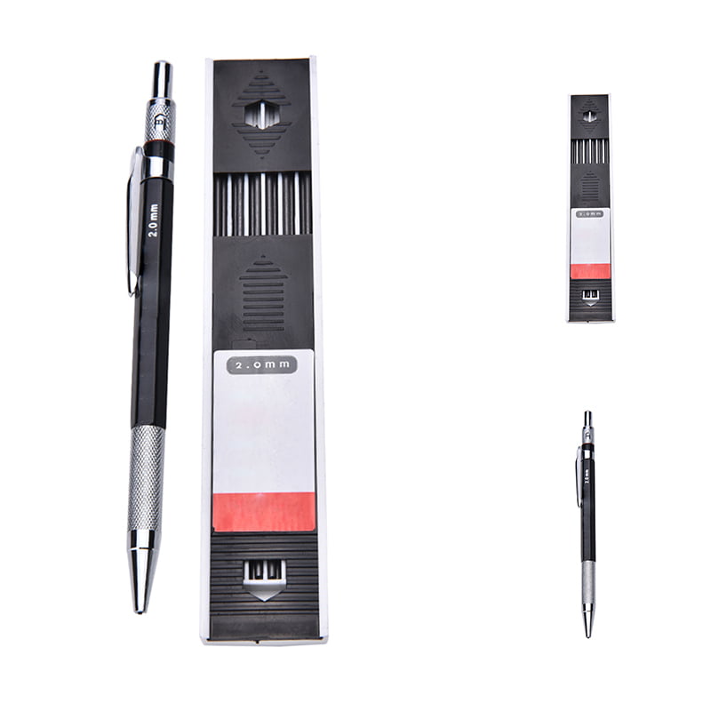 Details about   12 Leads Refill Drawing Holder Mechanical 2mm Drafting Pencil 2B  Lead Automatic 