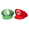 thumbnail image 2 of Gorro de dibujos animados de Super Mario Bros para niños y adultos, gorro de Cosplay de Luigi, juego clásico, figura de Anime, ropa divertida de Halloween, regalos de fiesta, 2 of 4