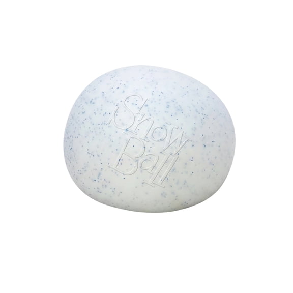Decorr Stress Relief Squeeze Toy, 2.36" White Speckled Snow Ball Shaped Stress Reliever, High Elasticity TPRA Stretchy Sensory Toy, Snow Ball Stress Toy Gift for Kids Ages 3