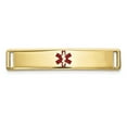 thumbnail image 1 of 14k Yellow Gold Epoxy Enameled Medical Alert Id Ctr Plate # 816 Bracelet Component, 1 of 6